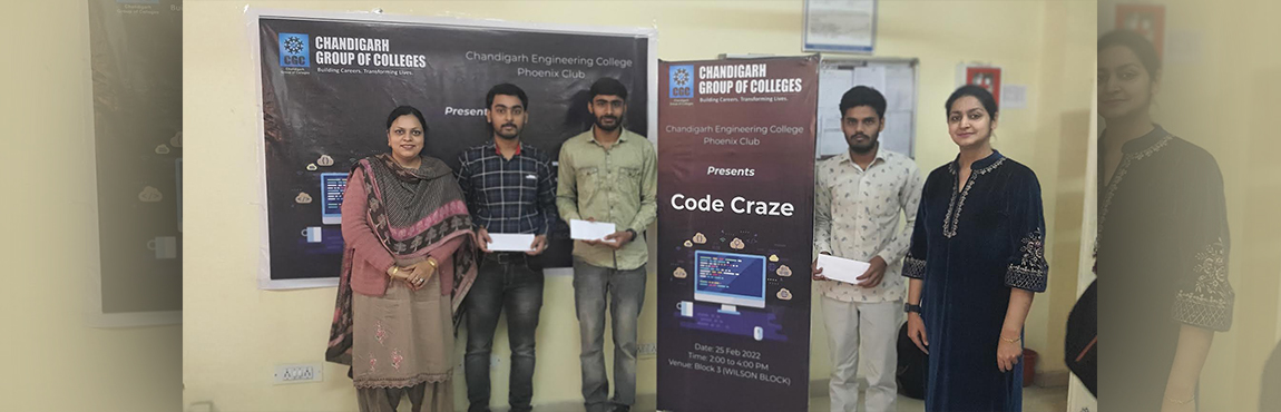 CSE Department organized Coding Event CODE CRAZA 