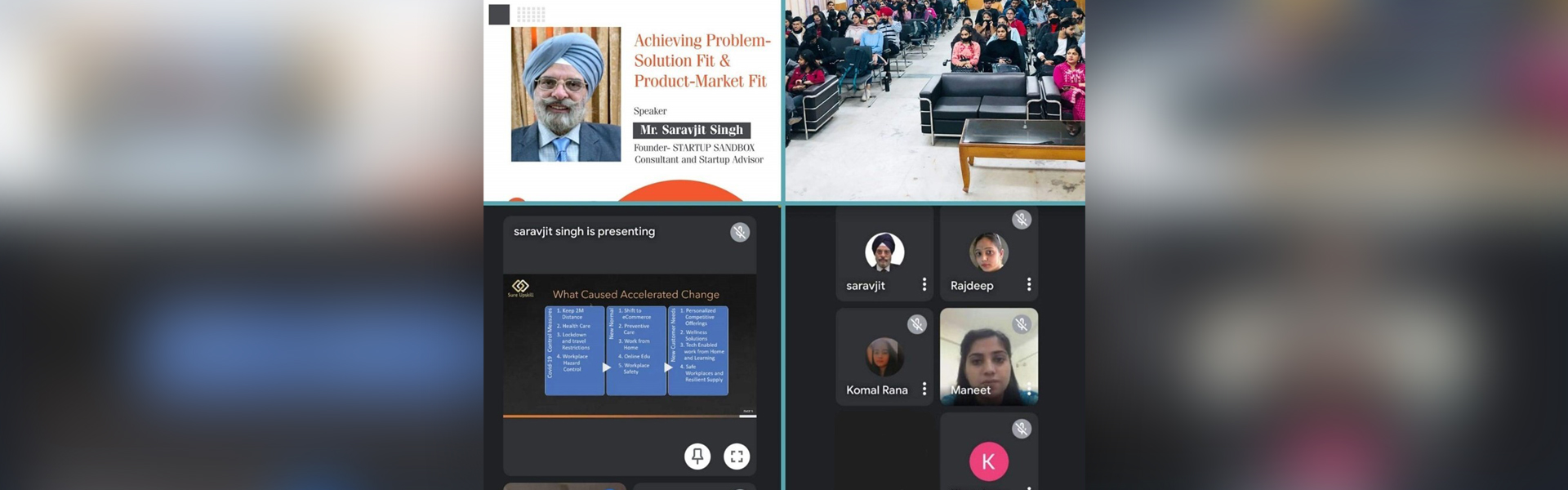 Expert Talk on “Achieving Problem Solution Fit & Product- Marker Fit”