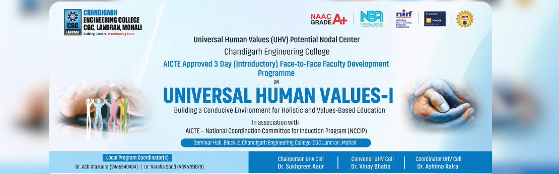 Universal Human Values–I: Building a Conducive Environment for Holistic and Values-Based Education 