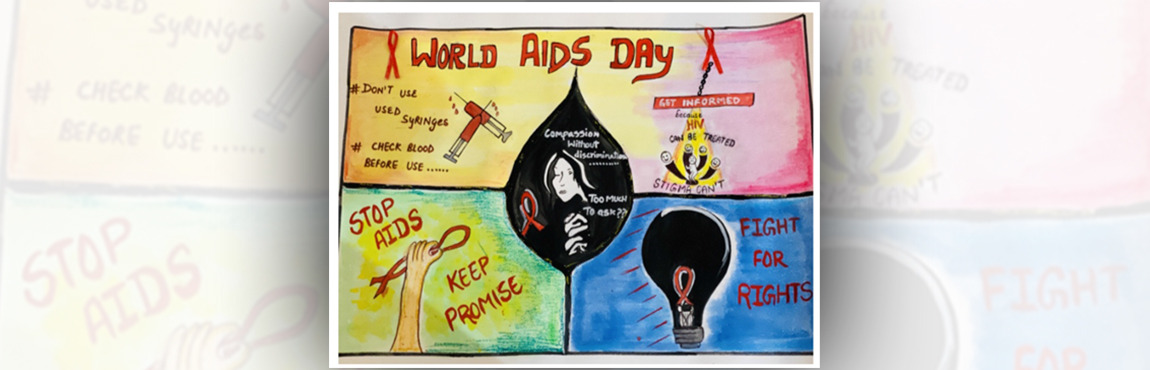 Poster Making Competition Oraganized On International Aids Day 