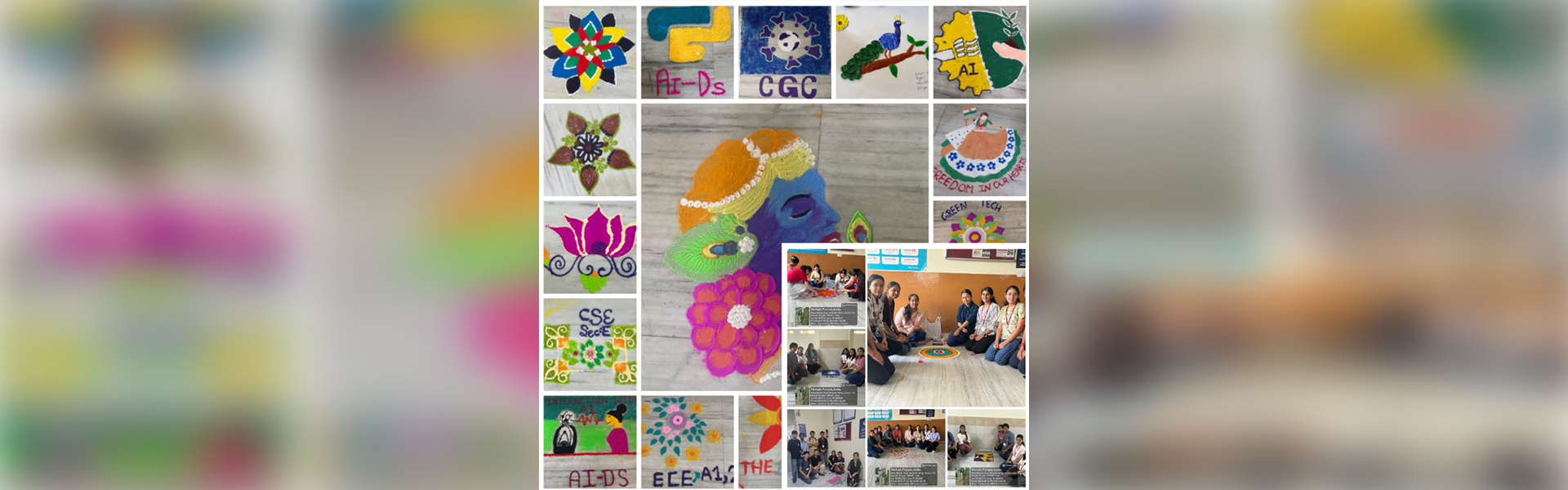 Applied Sciences Department hosted Vibrant Rangoli Competition during Student Induction Programme 2025