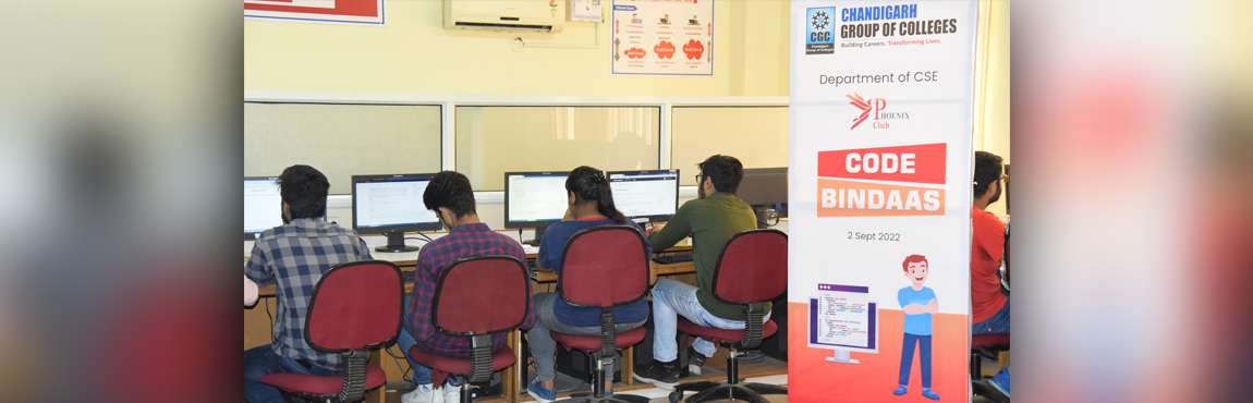 CEC-CSE organised a Coding Competition in Collaboration with Hacker rank (Code Bindass) 
